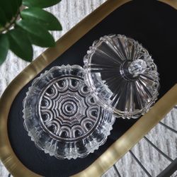 Anchor Hocking Old Cafe Candy Dish • Vintage Depression Era Glass