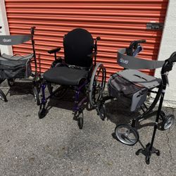 Drive Medical Nitro Euro Style Rollator Rolling Walker $150, Wheelchair $450