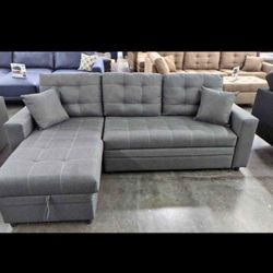 Grey Sectional Pull Out Sofa Sleeper 