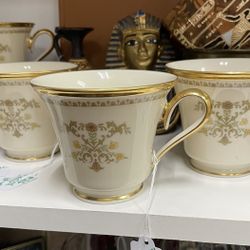 Lenox Castle Garden Cup Discontinued Gold Vintage 