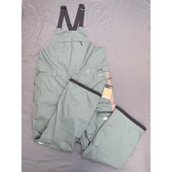 The North Face Non-Insulated Bib Duck Green MENS SMALL   DryVent Snow Pants