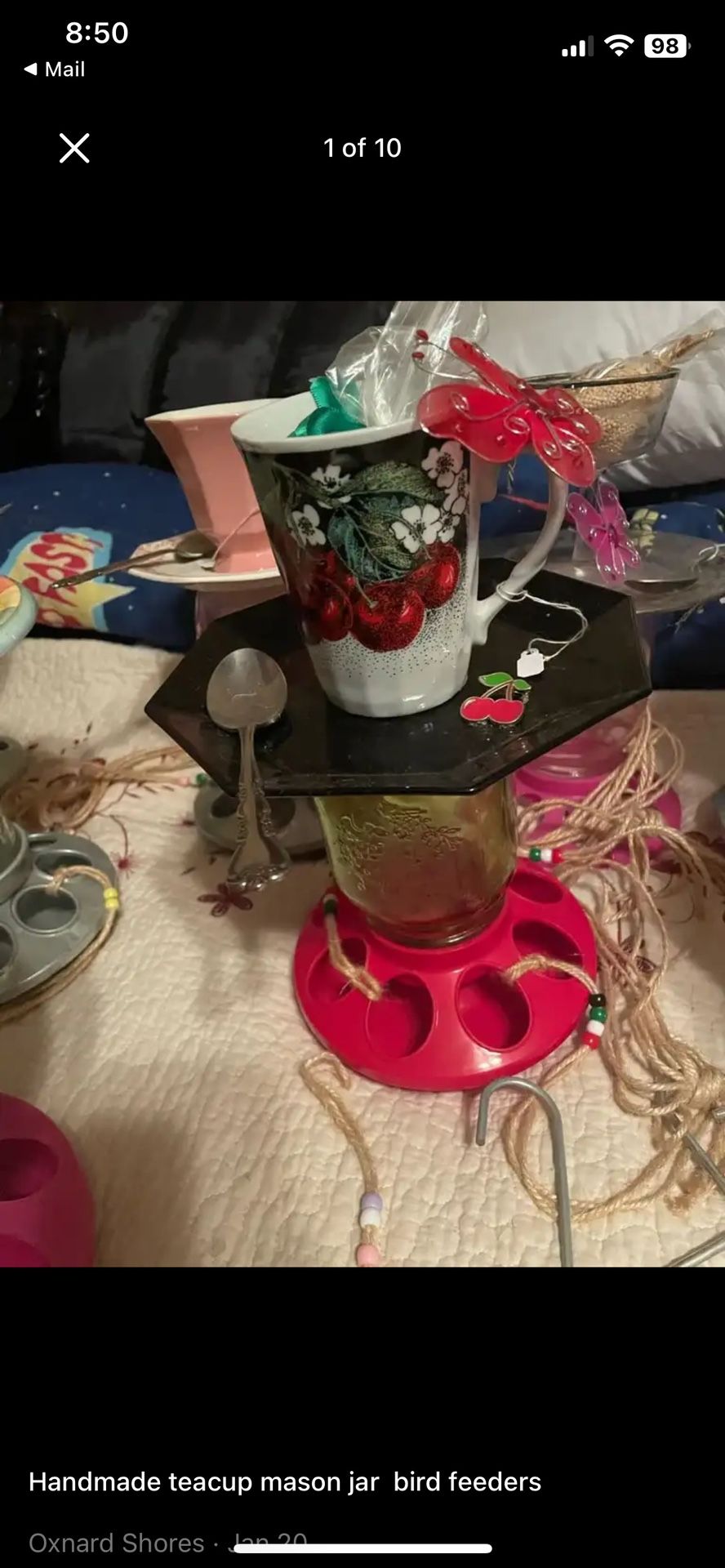 Teacup Bird Feeders
