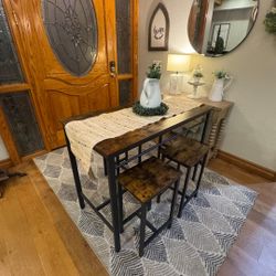 Industrial Style 4-Piece High-top Dining Room Set