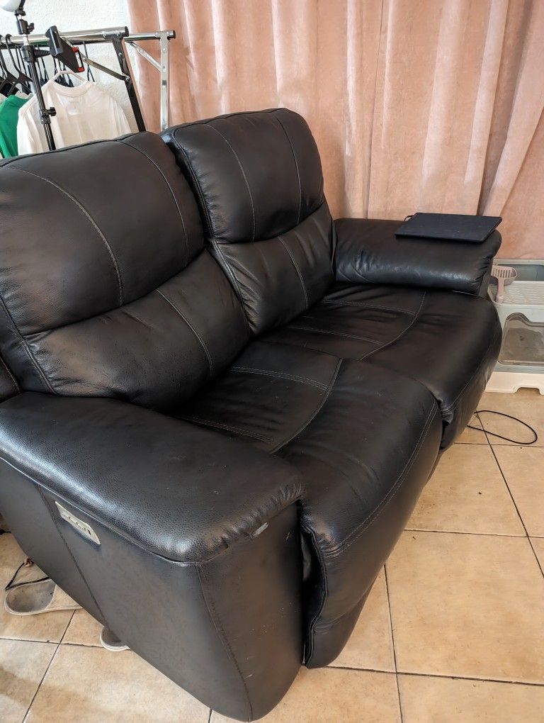 Leather Loveseat