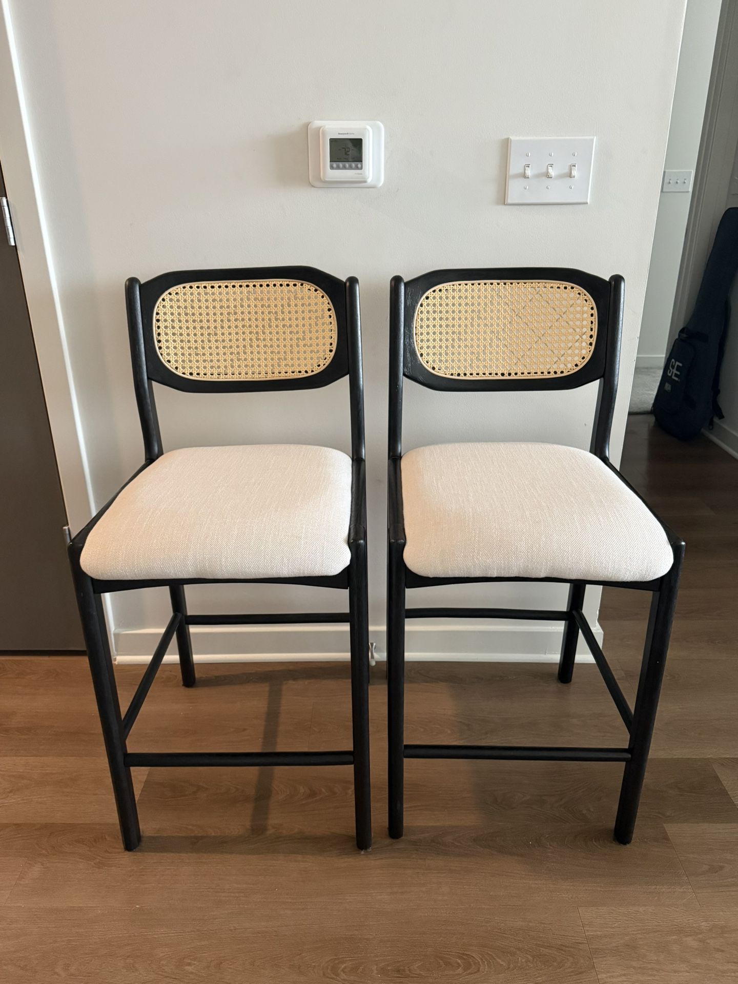 Rattan Bar Stools and Accent Chair