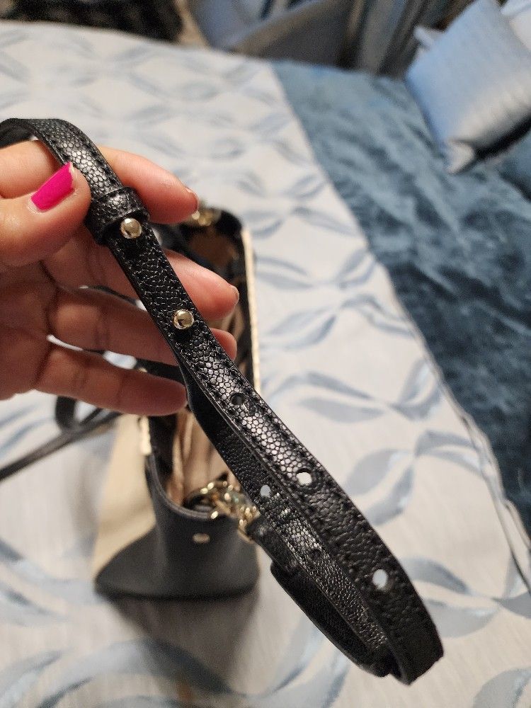 Kate Spade Houston Street Leo Black Beige Purse