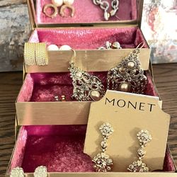 Monet Vintage Earrings. Signed/Stamped. Gold Plated. Sell Individually Or All For 