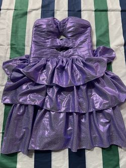 Purple Cutout Mini Dress 