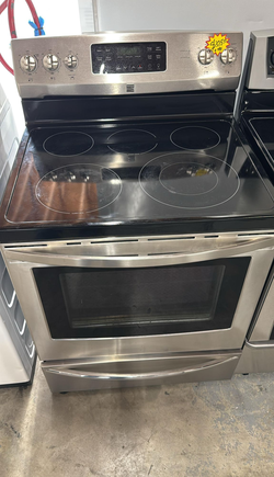 Kenmore Stainless Electric Range – Glass Top, 5 Burners