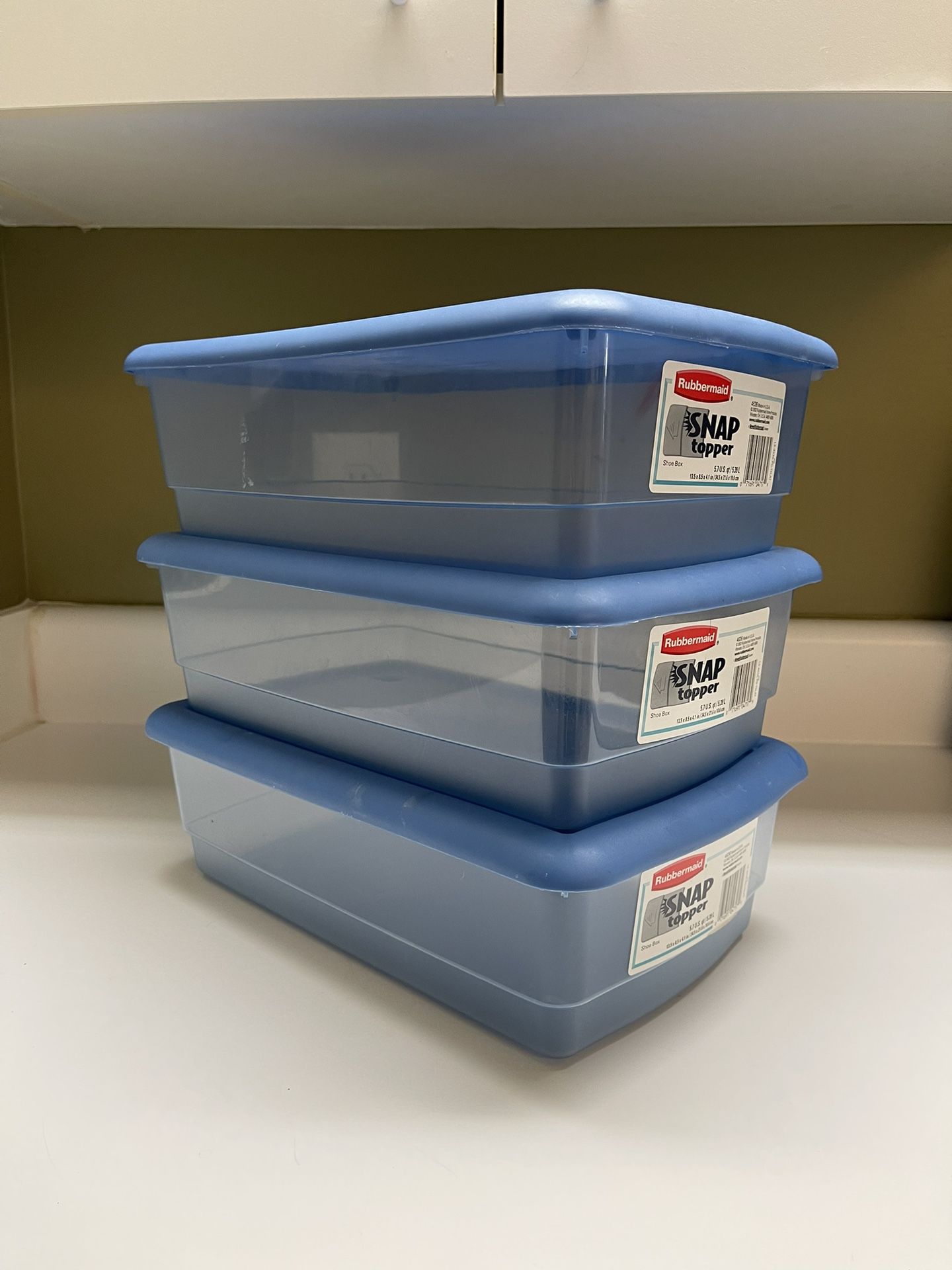 Set of 3 Rubbermaid Snap Blue Topper Available 