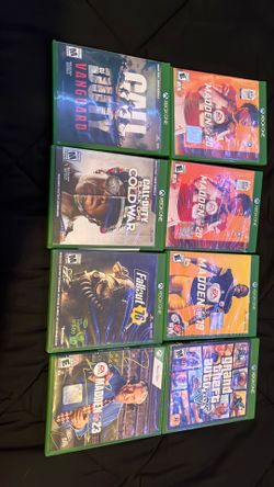 Xbox one games  all discs are in cases