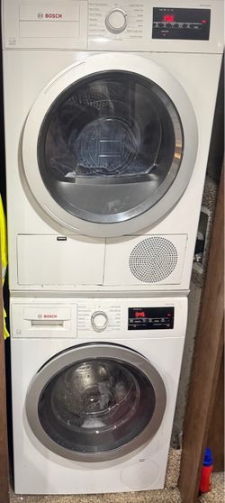 Bosch 500 Series Stackable Washer & Dryer – $300 for Both