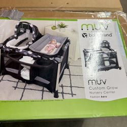 MUV® Custom Grow Nursery Center® Compact Deluxe Playard w/ Bassinet, Toys & Bag
