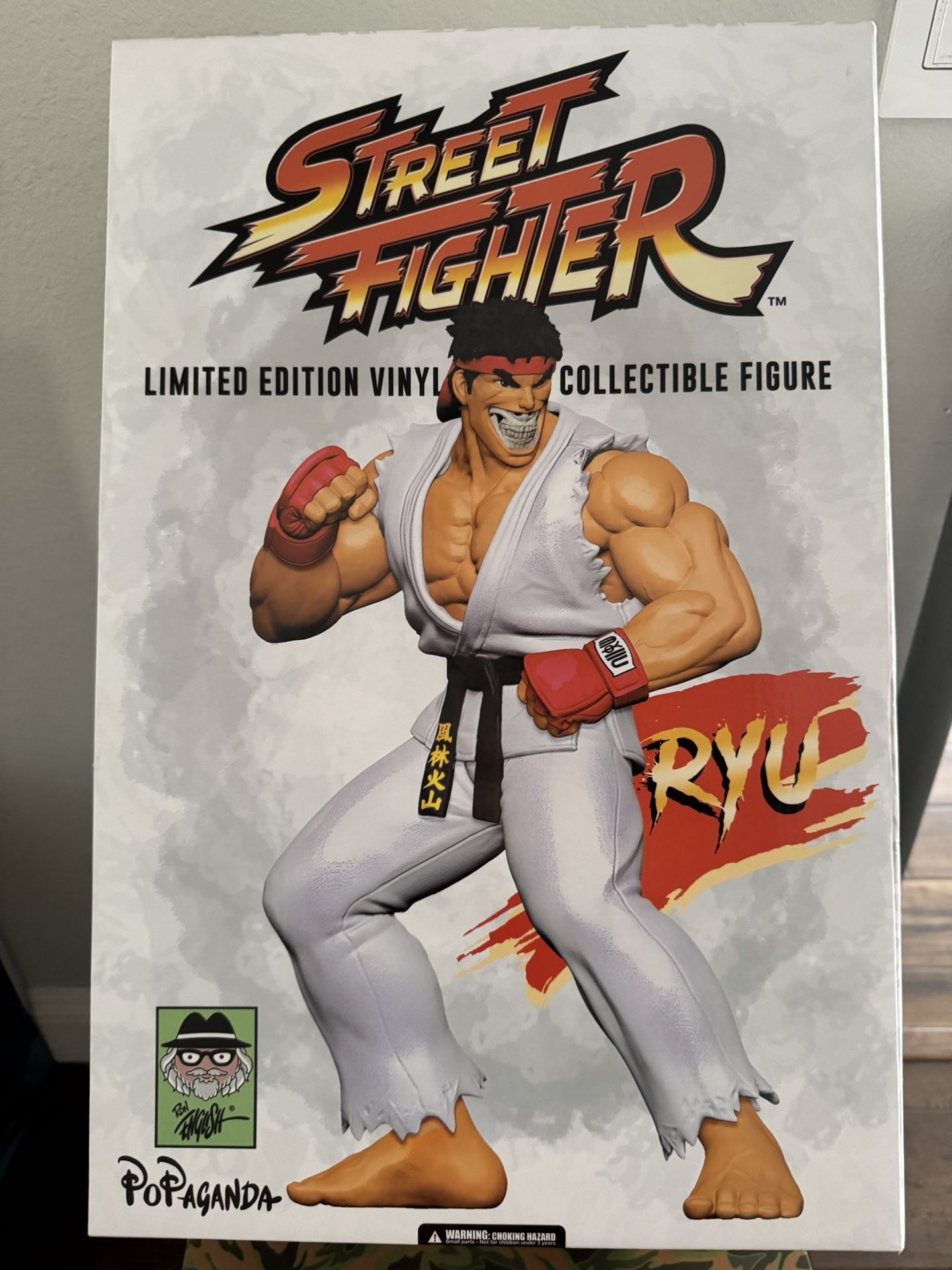 MINDSTYLE RON ENGLISH MINDstyle x Popaganda Ron English x Street Fighter Ryu Grin 15" Vinyl Figure