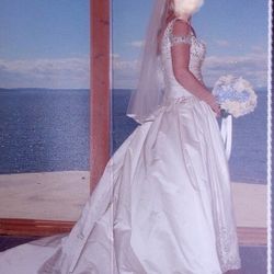 Priscilla of Boston Platinum wedding gown