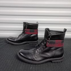 Kenneth Cole Unlisted Blind Turn Boots Mens US Size 10 Med Black Lace Up