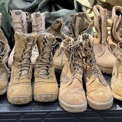 Military Surplus Men’s Size 7 Boots, Various Types
