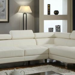 Antares White Modern Sectional

