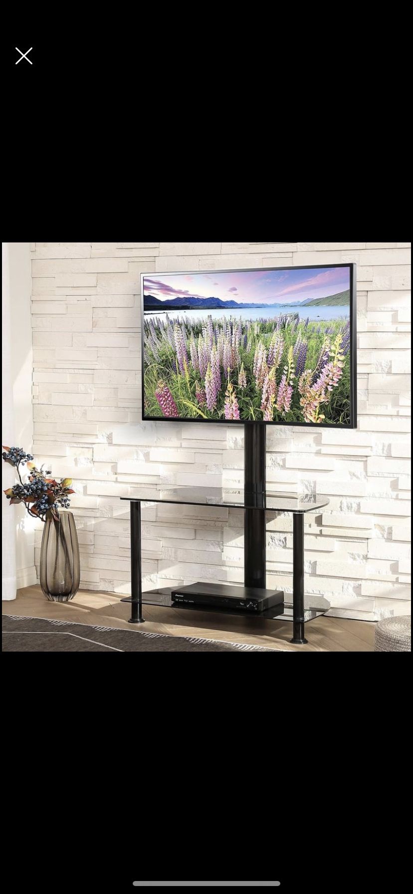 new Swivel Floor TV Stand With Mount Height Adjustable for 32 50 55 inch