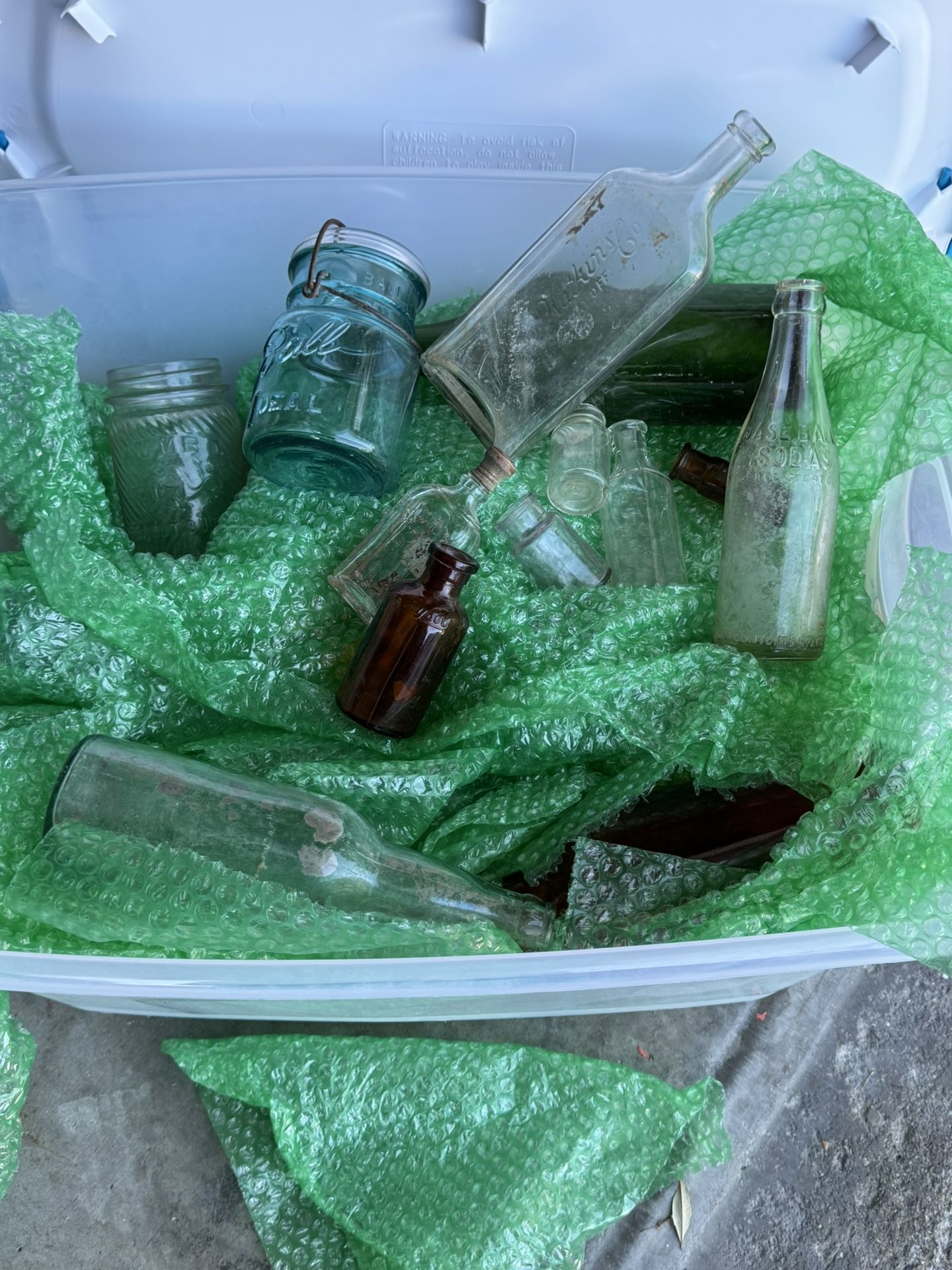 Antique Bottles - Grab Tub