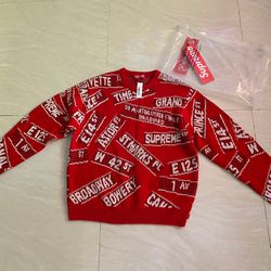 Supreme Street Signs Sweater