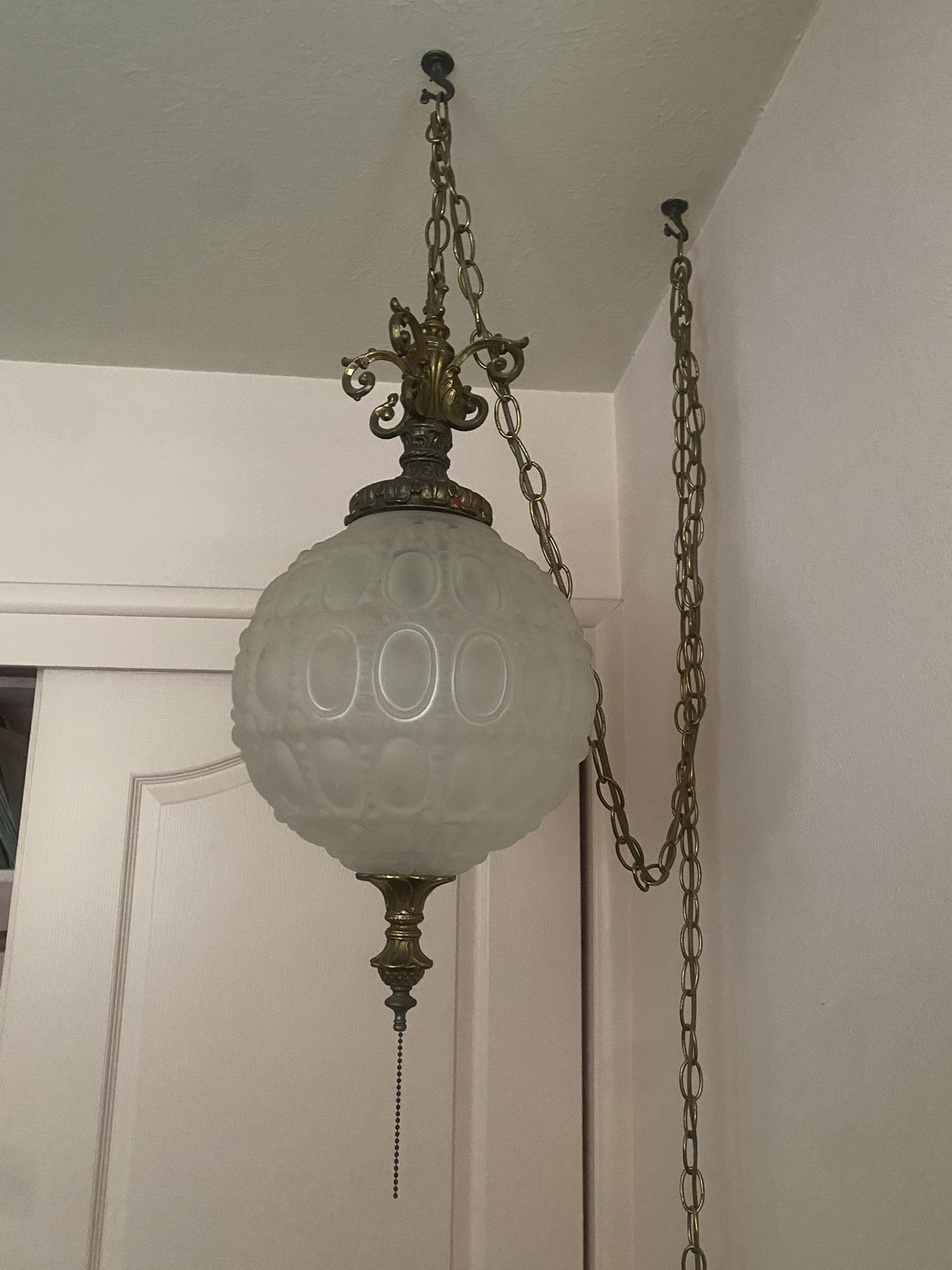 1960’s lamp With Brass Chain