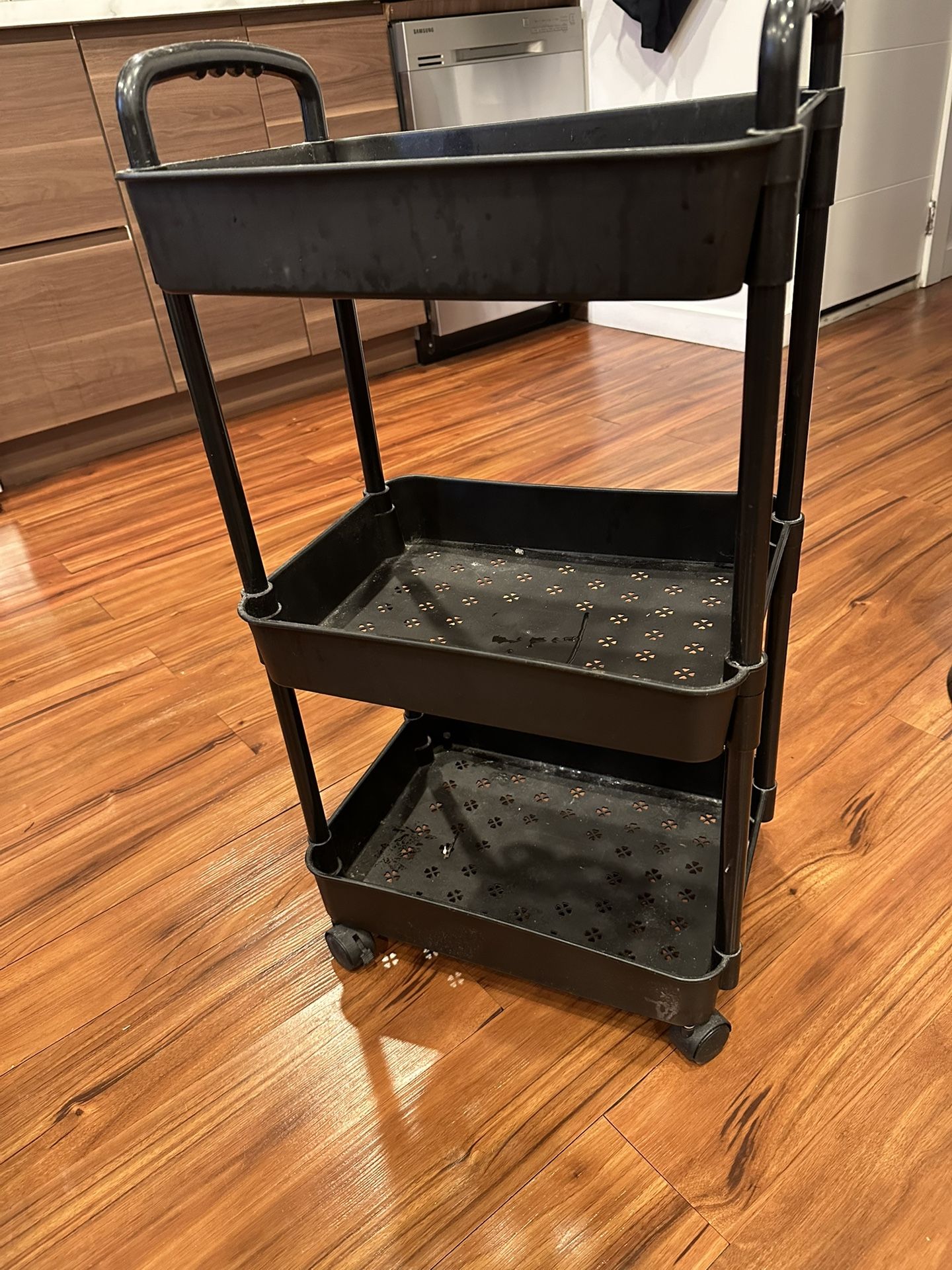 Little Black Bathroom Cart