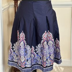 Pleated A-Line Flare Skirt Multicolor