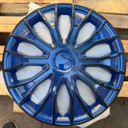 15” hubcaps black and blue wheel rim covers 4pcs for Toyota Honda hiunday Nissan Kia VW 