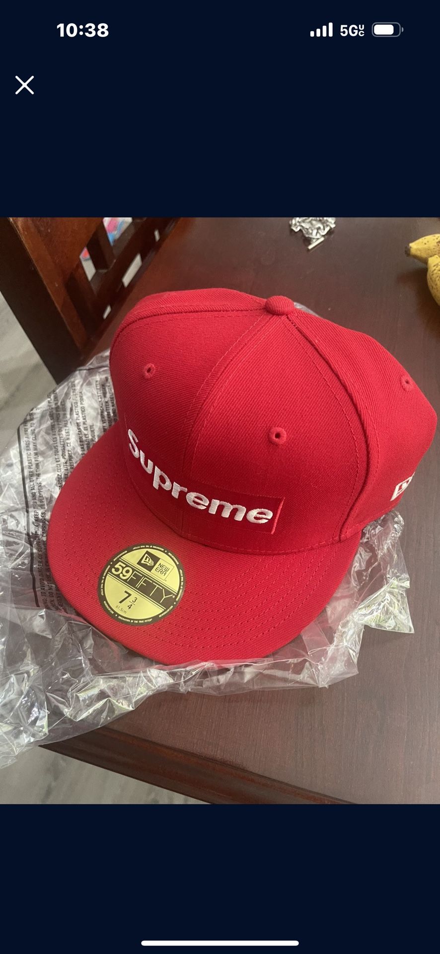 Supreme Hat Size 7 3/4 New