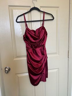Burgundy dress with corset !