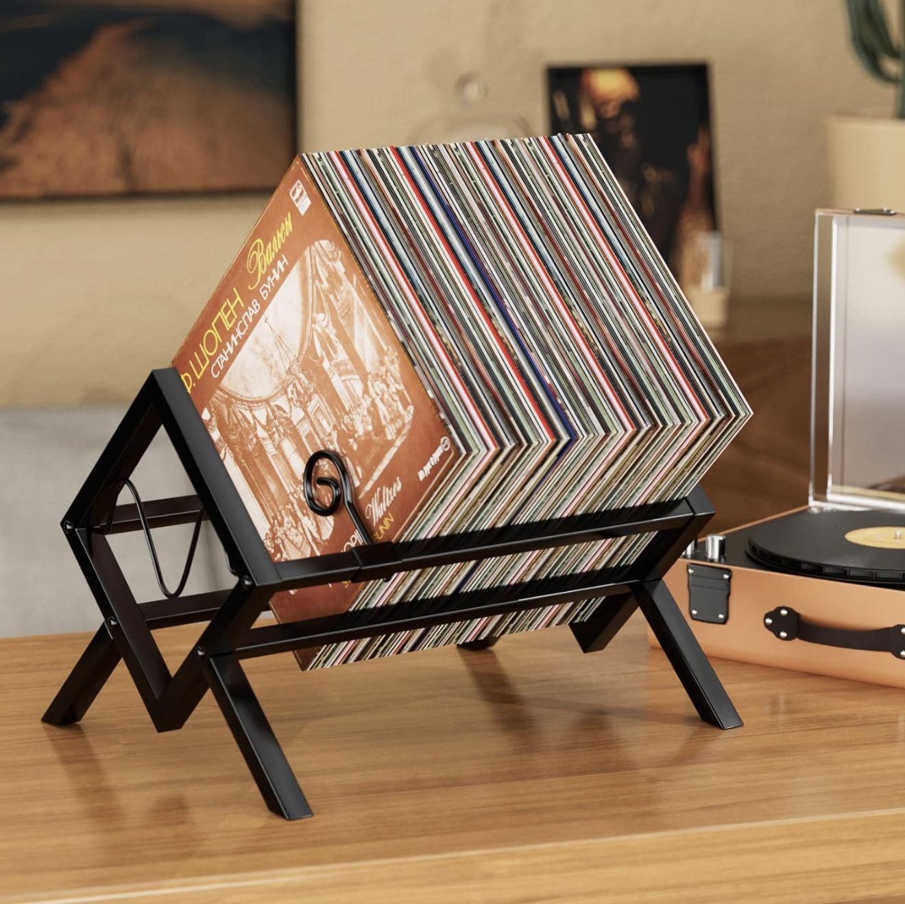 Vinyl Record Storage Stand