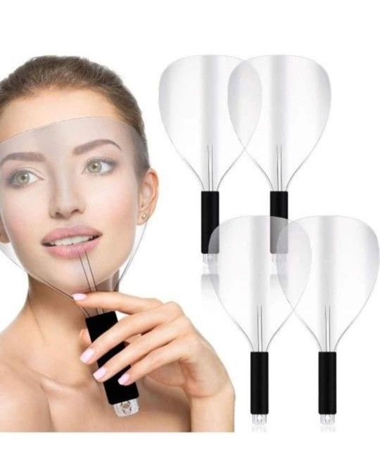 NEW! 4 PCS Clear Face Shield Cover for hairstyling