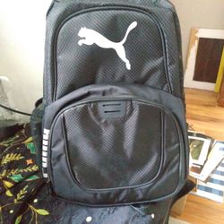 Puma Backpack Black W/White Logo