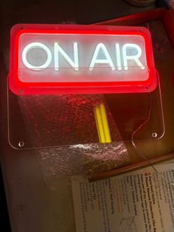 ON AIR Neon Sign LED Light USB or Battery Powered for Studio Streaming Recording