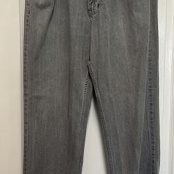 Refuse Premium Denim Jeans Mens 38 X 32 Gray 5 Pocket Distressed Design