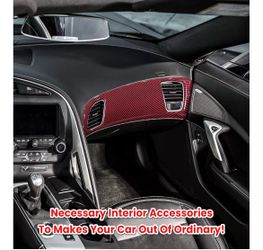 Carbon Fiber Look Dashboard Panel Cover Trim for Chevrolet Corvette C7 Z06 Z51 ZR1 2014-2019