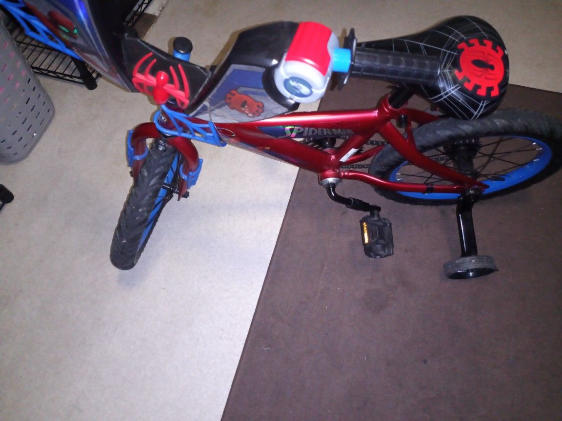 Like new Spiderman bike $45