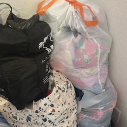 3 Bags Of Clothes 1 Of Shoes 12 Months To 3 Years Girl -some Single Items worth 30+