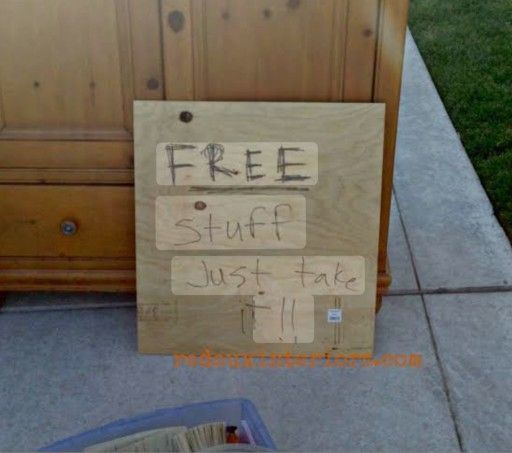 Immediate Free Furniture Giveaway One Day Only