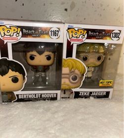 Funko Animation: Attack On Titan Zeke Jaeger #1302 & #1167 Berthholdt Hoover