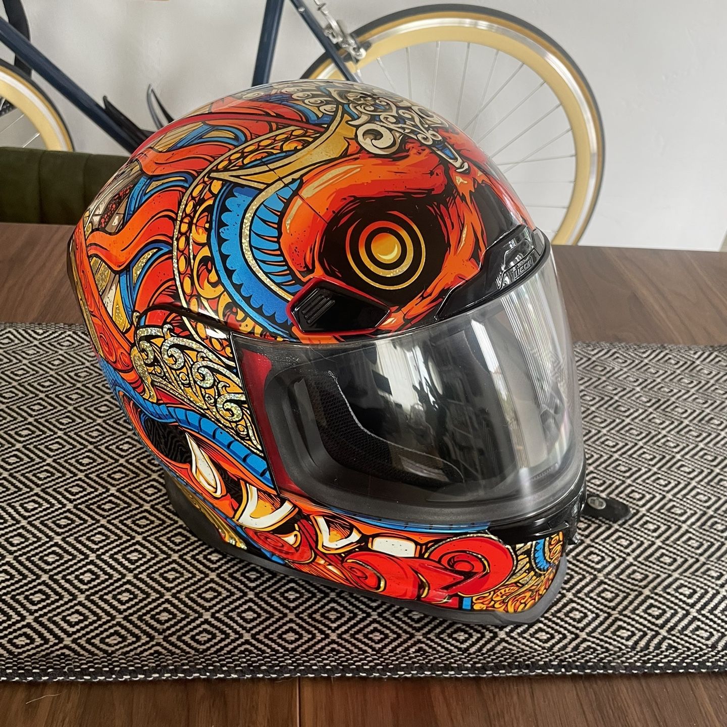 Never Used- Icon Barong Airframe Pro Helmet + Gloves for
