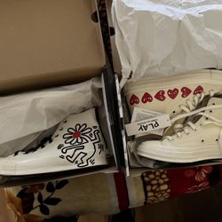 New Keith Harring Converse And Comme Des Garçons Multi Hearts 💕 