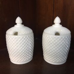 Milk Glass Sugar Dishes 