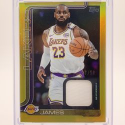 2025 Topps LeBron James GOLD Game-Used Jersey Relic Patch /50