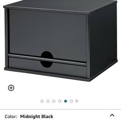 Wood Midnight Black Collection, 4-Shelf Desktop Organizer