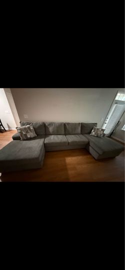 Gray large couch