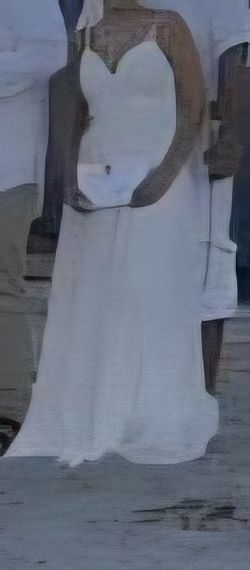 Beautiful White Long Satin Dress