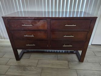 Dark Wood 6-Drawer Dresser changing diapers baby bedroom living room cambiador bebes kids