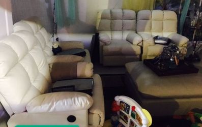 White recliners ( set of 4) - $150